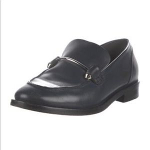 Balenciaga Leather Loafers, Navy, 37